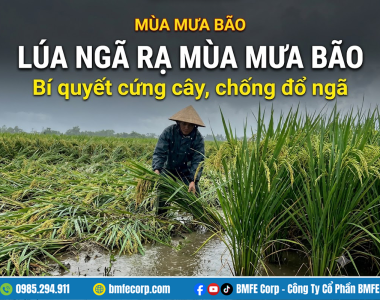 Lúa ngã rạ mùa mưa bão: Bí quyết cứng cây, chống đổ ngã